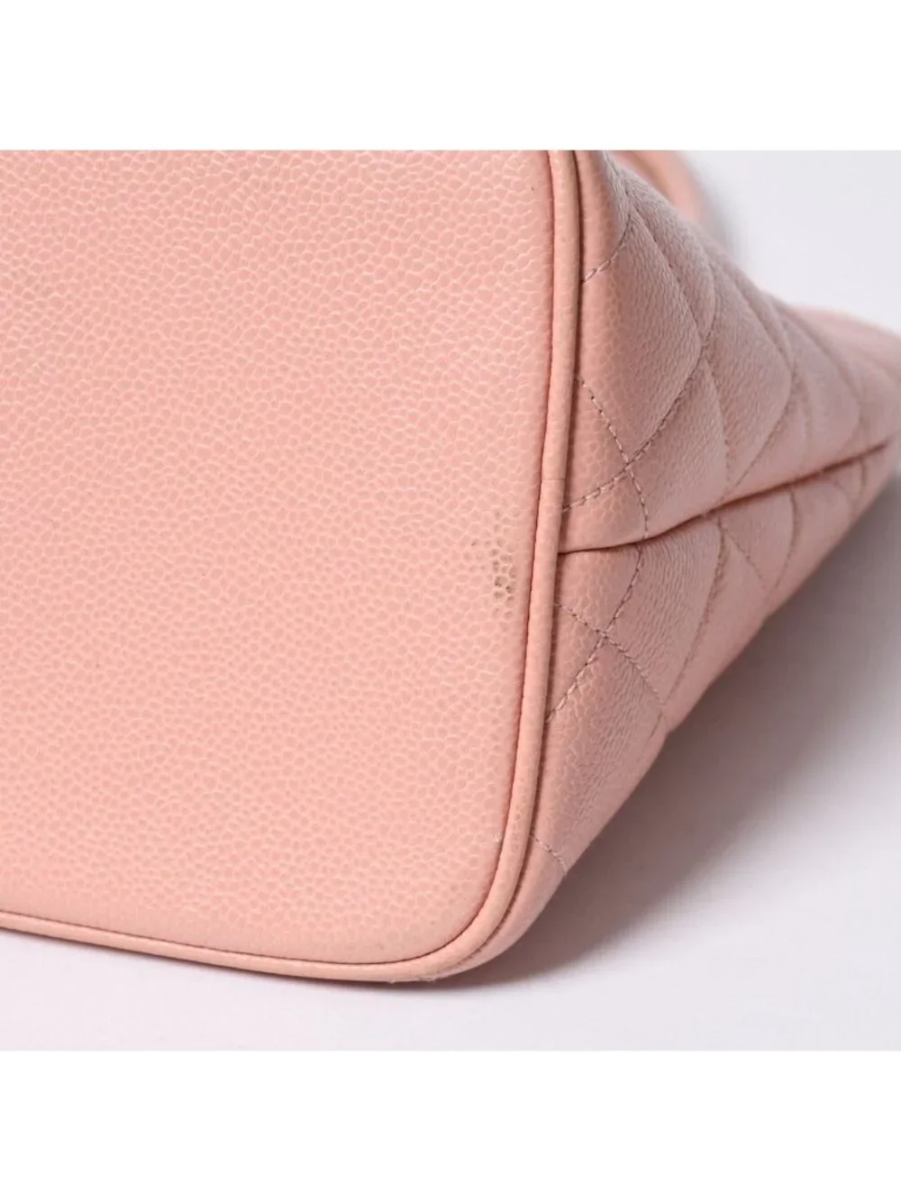 Chanel Reissue Tote Handbag CC Logo Caviar Leather Pink